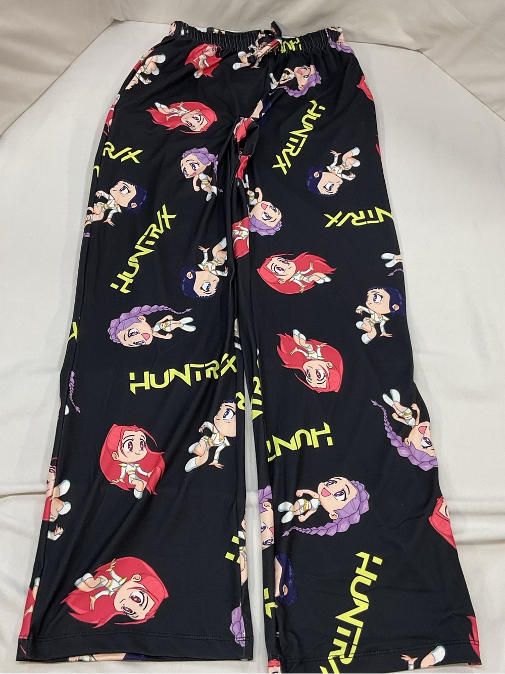Netflix KPop Demon Hunters Huntrix Chibi Anime Characters Pajama Pants Size XS